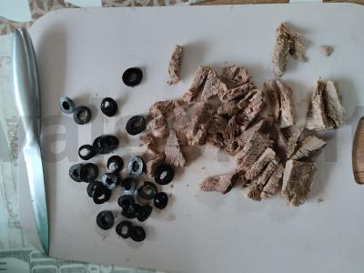 Salotas „Vyrų“ su jautiena ir čuka Žingsnis 1