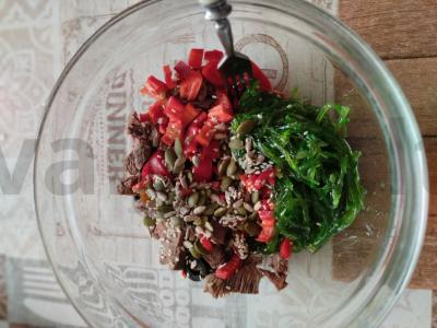 Salotas „Vyrų“ su jautiena ir čuka Žingsnis 3