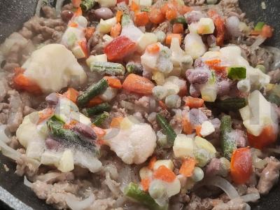 Troškinta daržovių mišrainė su faršu Žingsnis 5