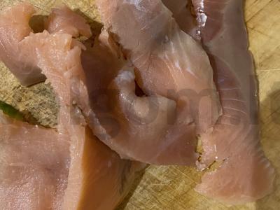 Ritiniai su sūdyta žuvimi Žingsnis 1