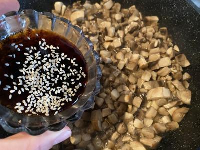 Šampinjonai, kepti terijaki padaže Žingsnis 3