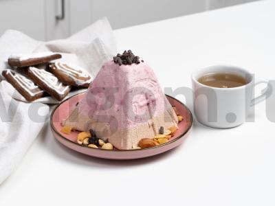 Varškės pyragas su vyšniomis ir šokoladu pagrindine nuotrauka