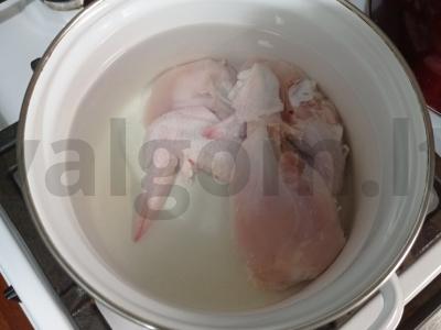 Vištienos sriuba su makaronais Žingsnis 1