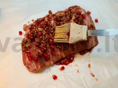 Kepti kiaulienos šonkauliai su granatais Žingsnis 6