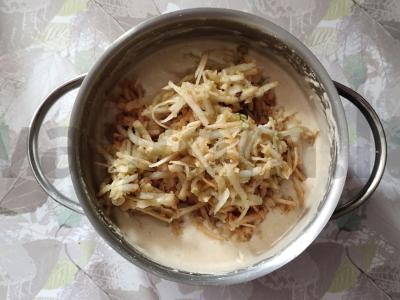 Obuolių blynai su kokosų miltais ir cinamonu Žingsnis 3