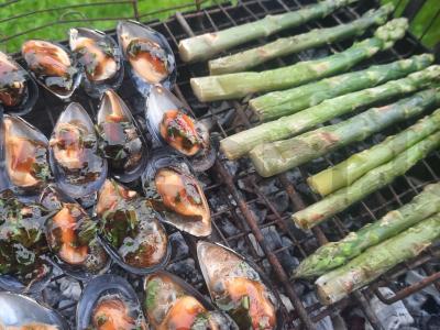 Jūros gėrybės ir šparagai ant grotelių Žingsnis 4