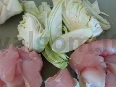 Vištienos kotletai su kopūstais Žingsnis 1