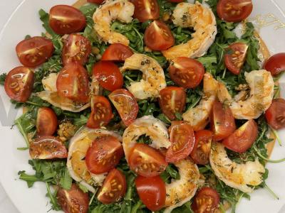 Salotas su rukola ir krevetėmis Žingsnis 5