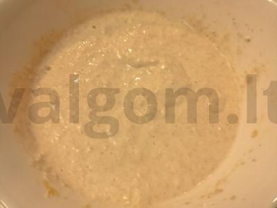 Avižų blynas su sūriu Žingsnis 1