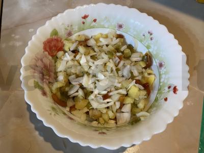 Vegetariškas grybų salotas Žingsnis 4