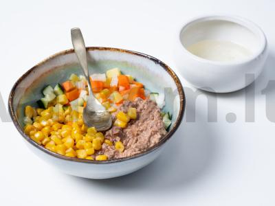 Vegetariškas menkės kepenėlių salotas Žingsnis 2