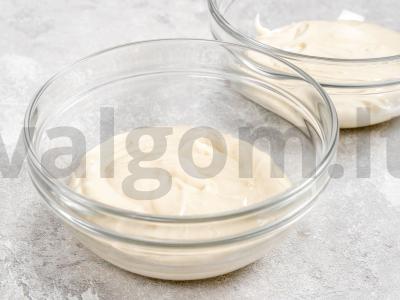 Sovietinis klasikinis tortas „Zebra“ Žingsnis 1