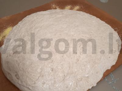 Duona be formavimo iš trijų rūšių miltų Žingsnis 2