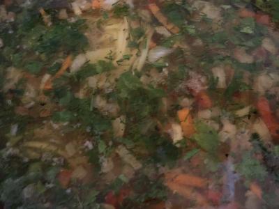 Vištienos sriuba su makaronais ir šviežiais žalumynais Žingsnis 3