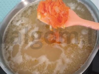 Žirnių sriuba vištienos sultinyje su daržovėmis Žingsnis 7