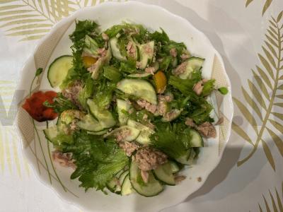 Salotos su tunu ir daržovėmis vakarienei Žingsnis 2