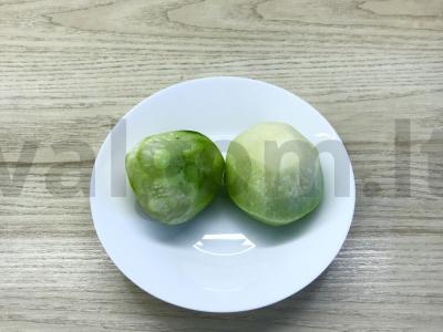 Žaliosios ridikėlių salotos su grietine Žingsnis 1