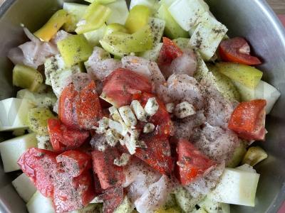 Daržovių troškinys su vištienos krūtinėle Žingsnis 4