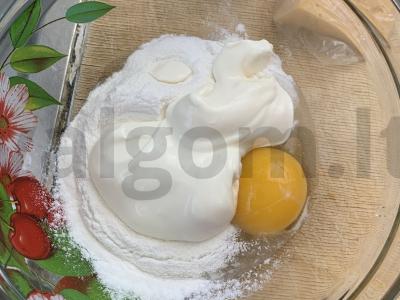 PP pica iš ryžių miltų su kumpiu Žingsnis 1