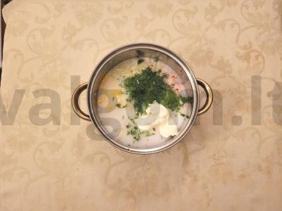 Pavasarinė okroška ant tanno su žolelėmis Žingsnis 5