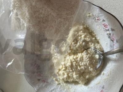 Varškė su kokosų drožlėmis Žingsnis 3