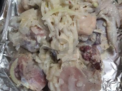 Salotas „Karibai“ su vištiena ir ananasu Žingsnis 1