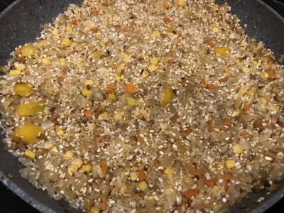 Azijietiškas ryžiai su kukurūzais ir antiena Žingsnis 5