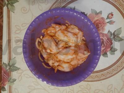 Vištienos sparneliai, kepti pomidorų pasta ir kečupu Žingsnis 2