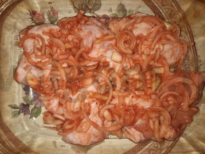 Vištienos sparneliai, kepti pomidorų pasta ir kečupu Žingsnis 3