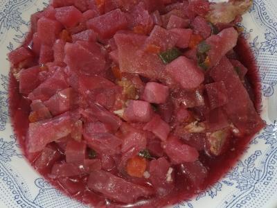 Borsčas su kiaulienos kaulais pagrindine nuotrauka