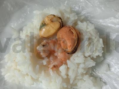 Onigiri su krevetėmis ir midijomis Žingsnis 2