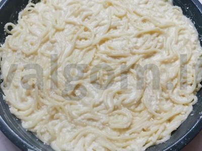 Makaronų pyragas kaip vaikų darželyje Žingsnis 8