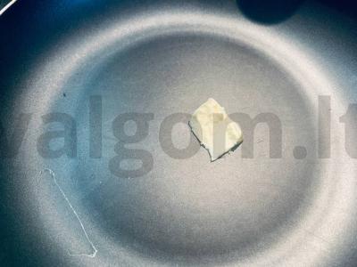 Avižų blynas su sūrio ir bekono įdaru Žingsnis 4