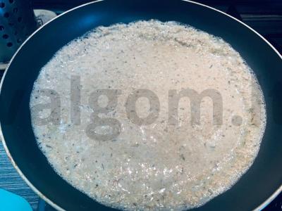 Avižų blynas su sūrio ir bekono įdaru Žingsnis 5