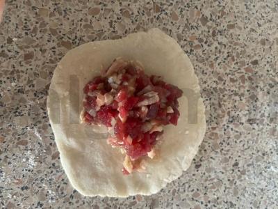 Mantai su smulkinta mėsa Žingsnis 4