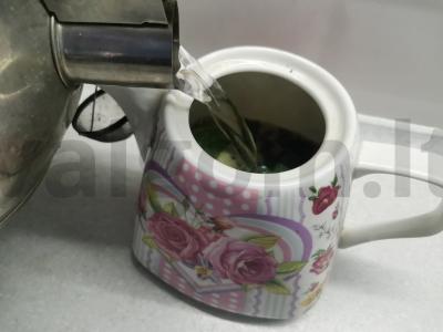 Žalioji arbata su serbentais ir mėtomis Žingsnis 2