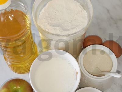 Blynai su obuoliu pusryčiams Žingsnis 1