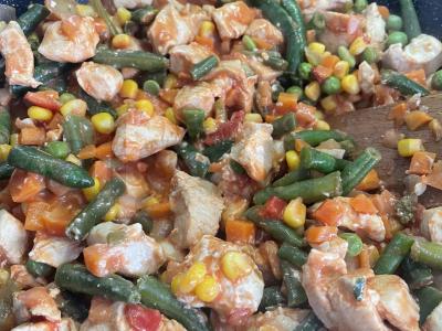 Vištiena su daržovėmis meksikietiškai Žingsnis 3