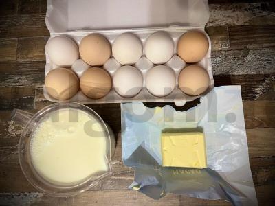 Aukštas omletas kaip darželyje Žingsnis 1