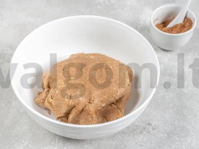 Sausainių ir varškės ritinys su mandarinų be kepimo Žingsnis 1