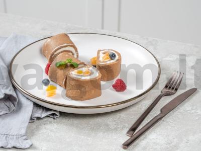 Sausainių ir varškės ritinys su mandarinų be kepimo pagrindine nuotrauka