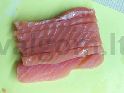 Kruasanai su šviežia raudona žuvimi Žingsnis 3