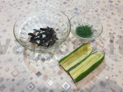 Agurkų valtelės „Laimės juosta“ Žingsnis 1