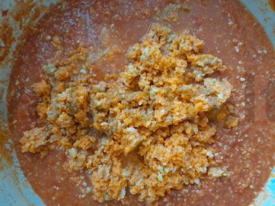 Aštrus adjika iš paprikos, pomidorų ir obuolių Žingsnis 5