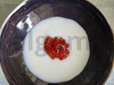 Manų košė su arbūzų cukatais pagrindine nuotrauka