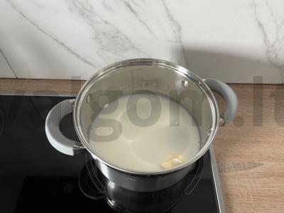 Kukurūzų košė su stracciatella ir braškių uogiene Žingsnis 2