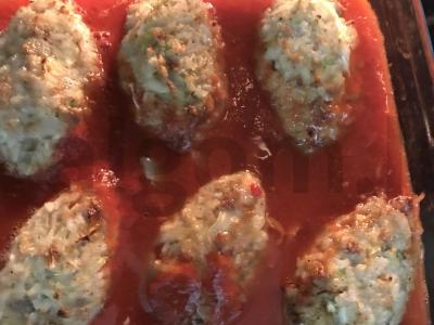 Patingėti kopūstai su kiaulienos faršu ir pomidorų pasta Žingsnis 3