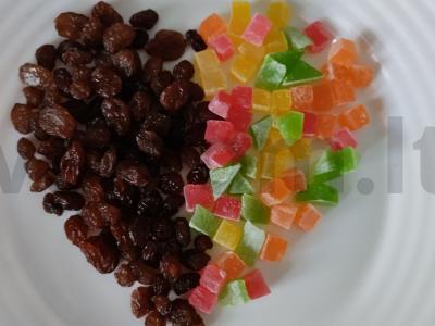 Mannikas su razinomis ir cukatais Žingsnis 2