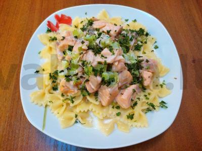 Farfalle su upėtakiu Žingsnis 5