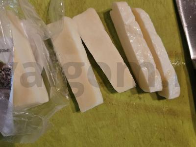 Keptas haloumi sūris su kriaušėmis ir mėtomis Žingsnis 1